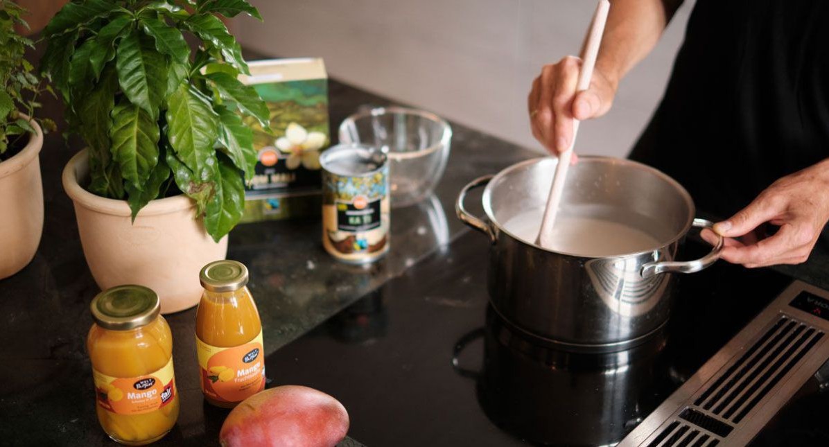 Kokos Reis mit Mango