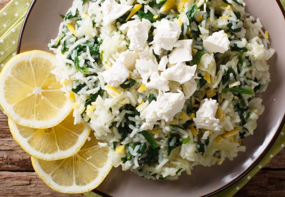 Rezept Spanakokorizo, griechischer Zitronenreis