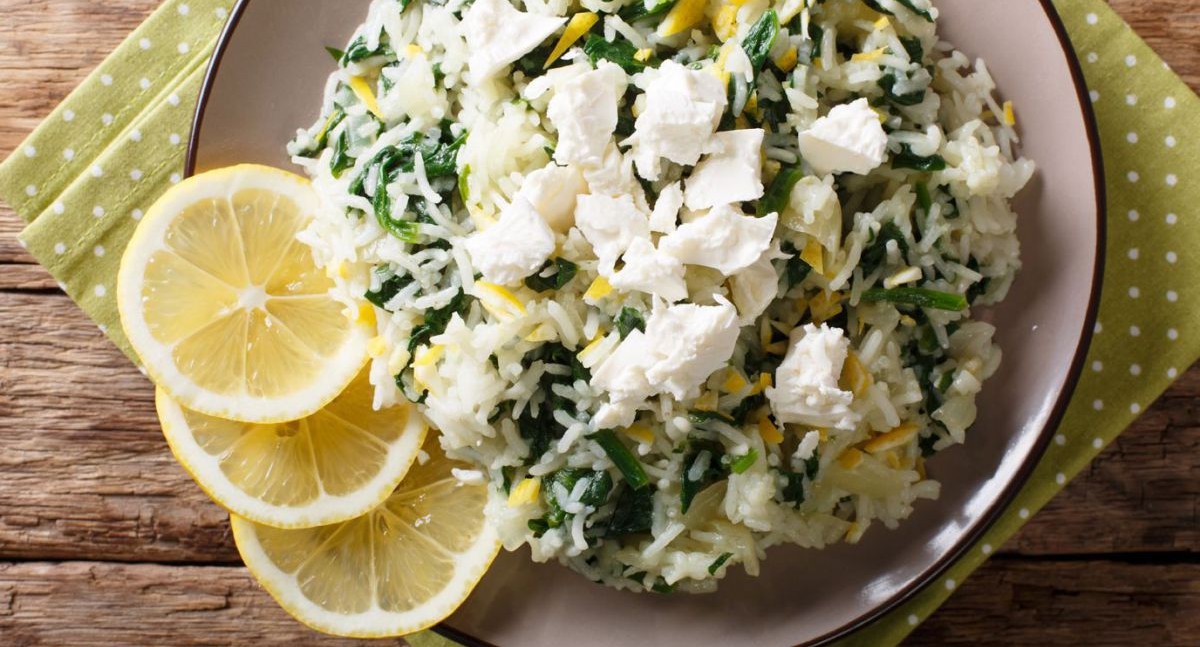 Rezept Spanakokorizo, griechischer Zitronenreis