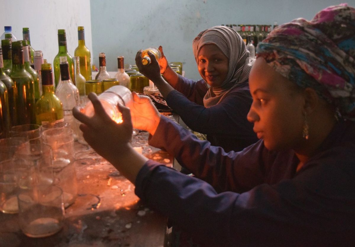 Recycling mit Glas